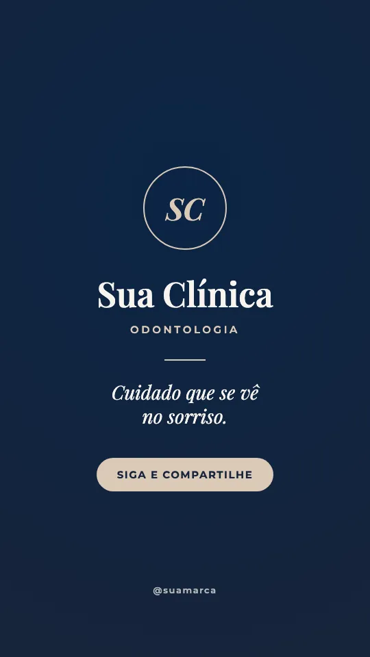 Tela final de exemplo: Sua Clínica, odontologia
